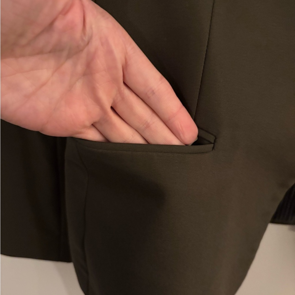 Express Blazer Olive Green Brown Size 10 - Picture 4 of 11